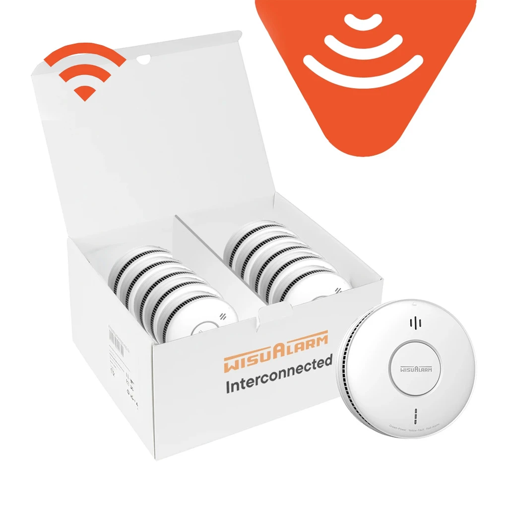 related product wisualarm-smoke-alarm-interlinked-bundle-pack-of-10
